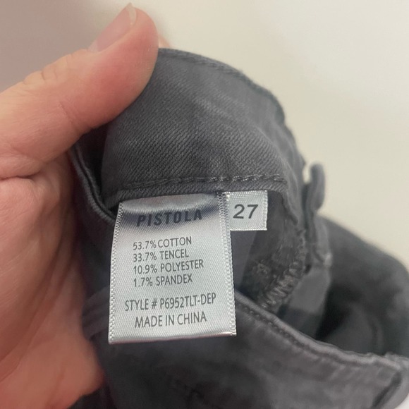 Pistola Women's Moto Skinny Jeans Dark Gray size 27 - Picture 3 of 8